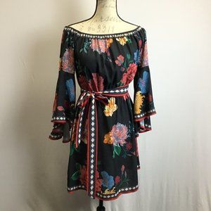 Flying Tomato- Bell Sleeve, Floral Dress